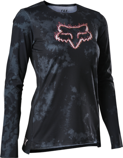 Fox Racing Flexair TS57 Long Sleeve MTB Jersey - Womens - Black - 2022 Black X-Small 
