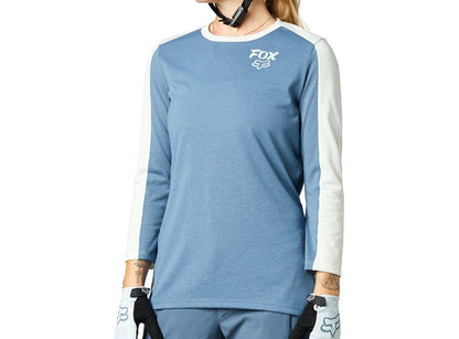 Fox Racing Ranger DR 3/4 Sleeve MTB Jersey - Womens - Matt Blue - 2021 Matt Blue X-Small 