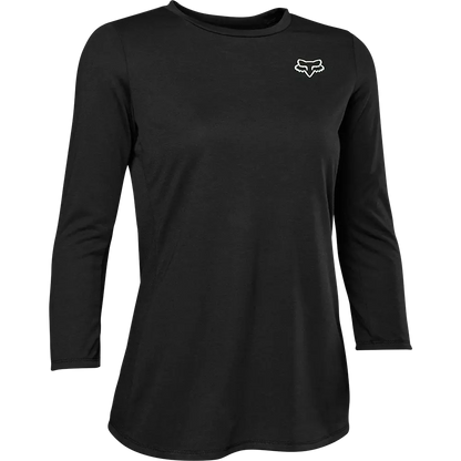 Fox Racing Ranger Dri Release 3/4 Sleeve MTB Jersey - Womens - Black - 2022 Black X-Small 