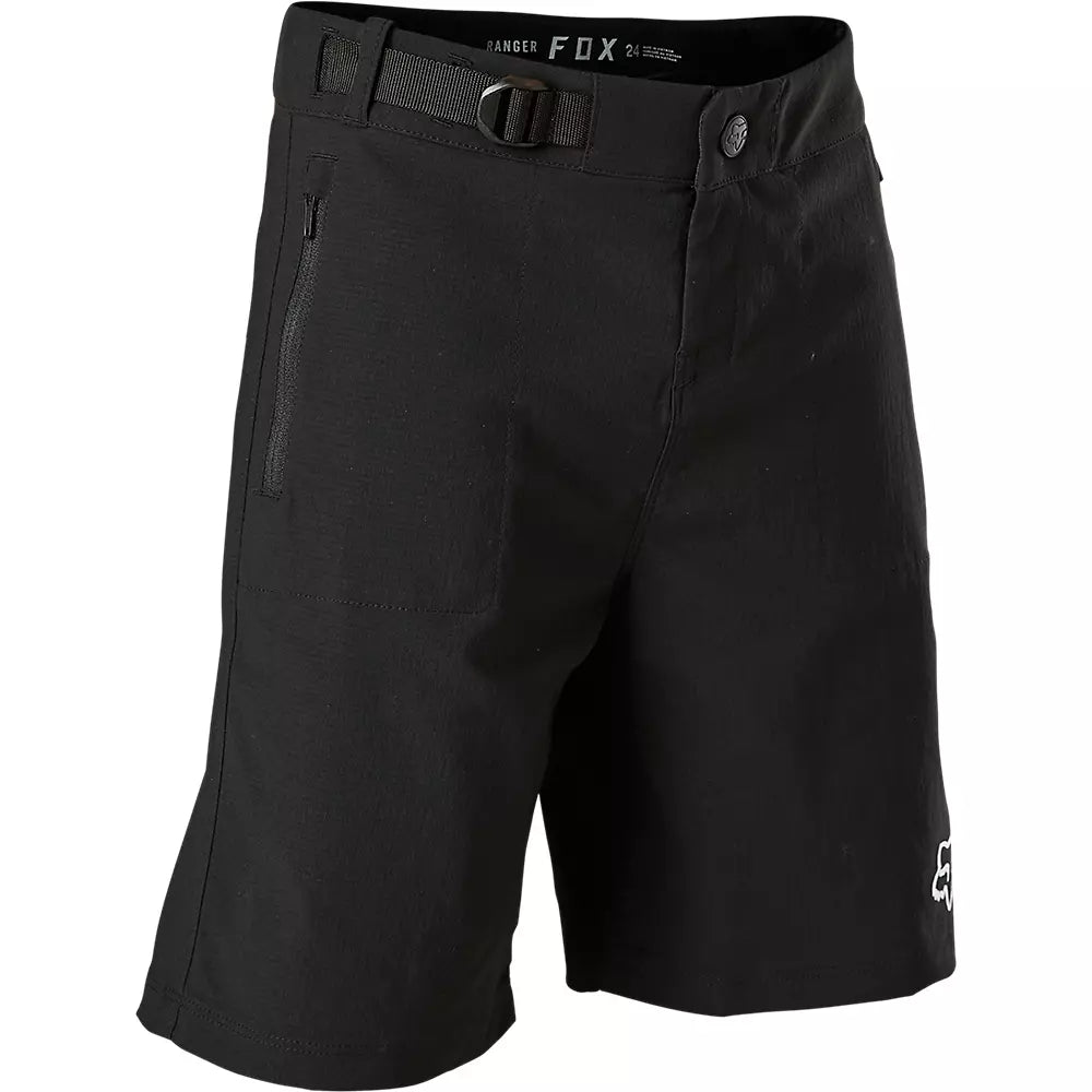 Fox Racing Ranger MTB Short w/Liner - Youth - Black - 2022 Black 22" 