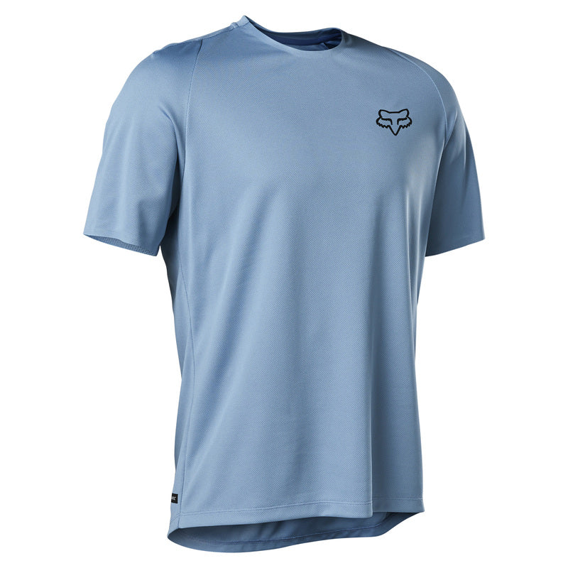 Fox Racing Ranger Power Dry Short Sleeve MTB Jersey - Dusty Blue - 2022 Dusty Blue Small 