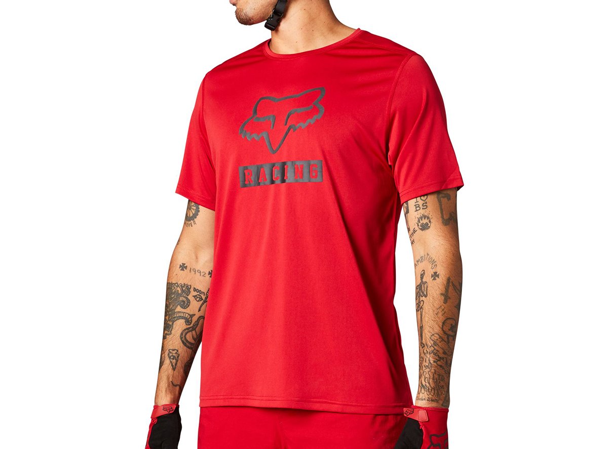 Fox Racing Ranger Short Sleeve MTB Jersey - Block - Chili - 2021 Chili Small 