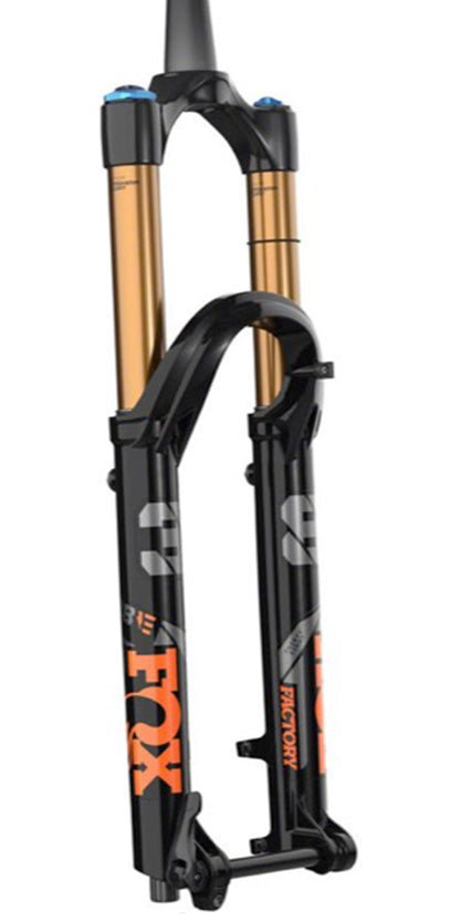 Fox Suspension 38 Float 180 Factory 29" 15QRx110 - Shiny Black-Orange Logo - 2022 Shiny Black - Orange Logo Grip 2 - HSC/LSC/HSR/LSR 44mm Rake - 1.5" Tapered