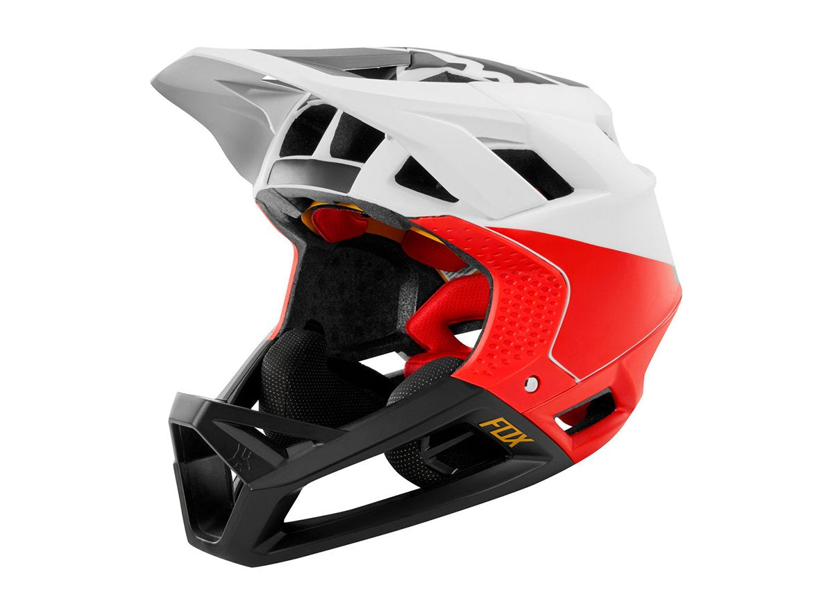 Fox Racing Proframe Full Face Helmet - Pistol - White-Black-Red - 2019 White - Black - Red Medium 