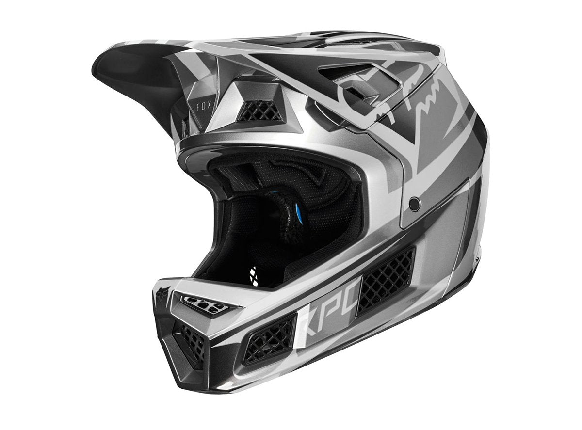 Fox Racing Rampage Pro Carbon Full Face Helmet - Weld - Metallic Silver - 2019 Metallic Silver Medium 
