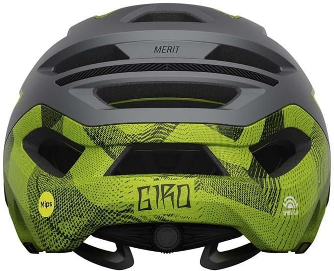 Giro Merit Spherical MTB Helmet - Matt Metallic Black - Ano Lime