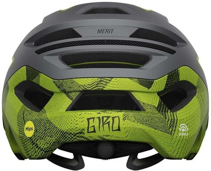 Giro Merit Spherical MTB Helmet - Matt Metallic Black - Ano Lime