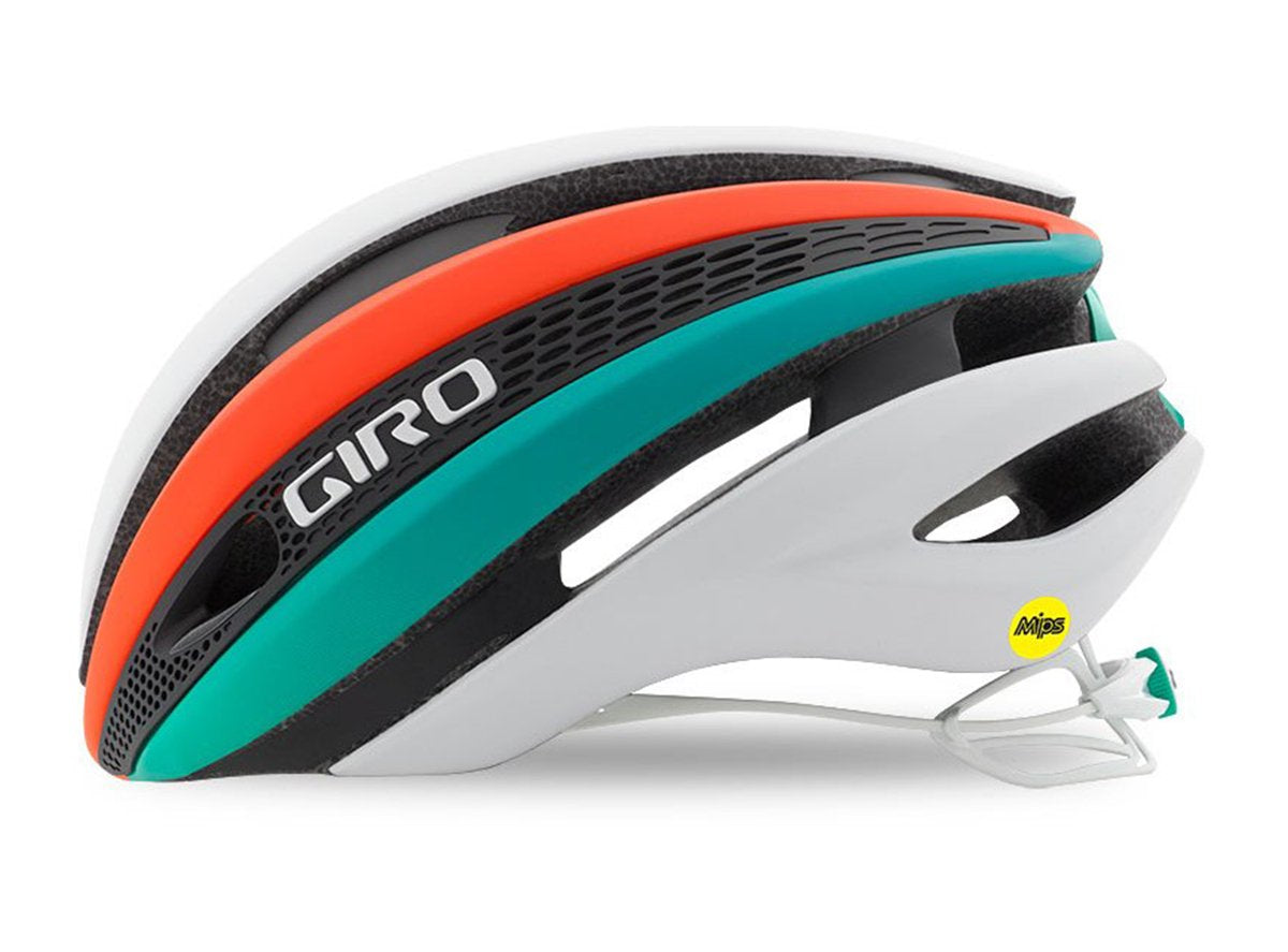 Giro Synthe Road Helmet - White-Turquoise-Vermillion - 2017 White - Turquoise - Vermillion Large 