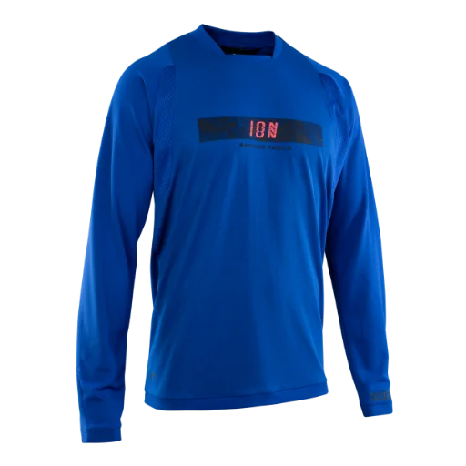 ION Scrub Amp Long Sleeve MTB Jersey - Cobalt Reef - 2022 755 Cobalt Reef Small 