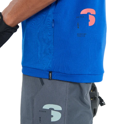 ION Scrub Amp Short Sleeve MTB Jersey - Cobalt Reef