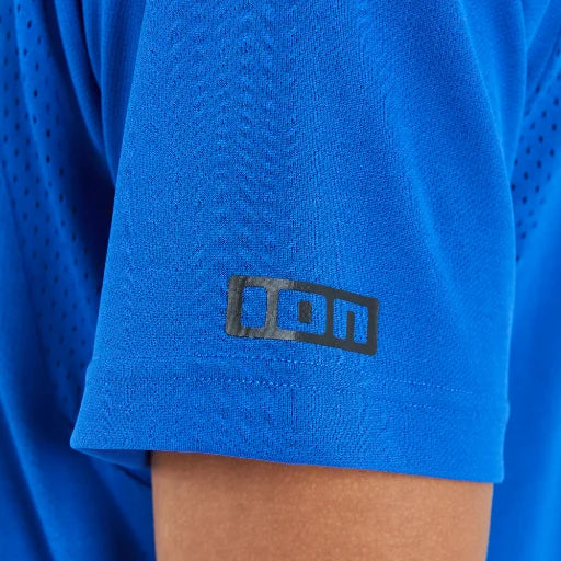 ION Scrub Amp Short Sleeve MTB Jersey - Cobalt Reef