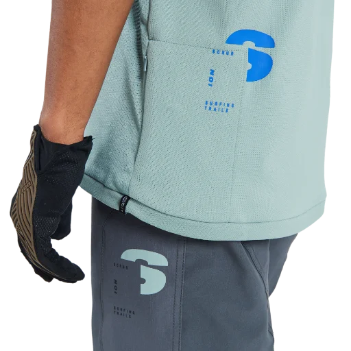 ION Scrub Amp Short Sleeve MTB Jersey - Tidal Green