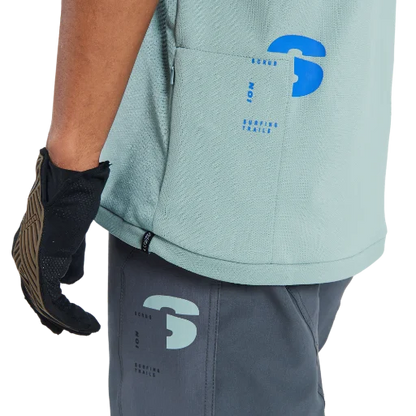 ION Scrub Amp Short Sleeve MTB Jersey - Tidal Green