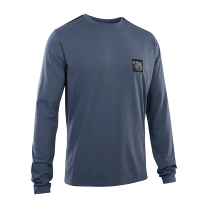 ION Seek Amp Long Sleeve MTB Jersey - Storm Blue 714 Storm Blue Small 