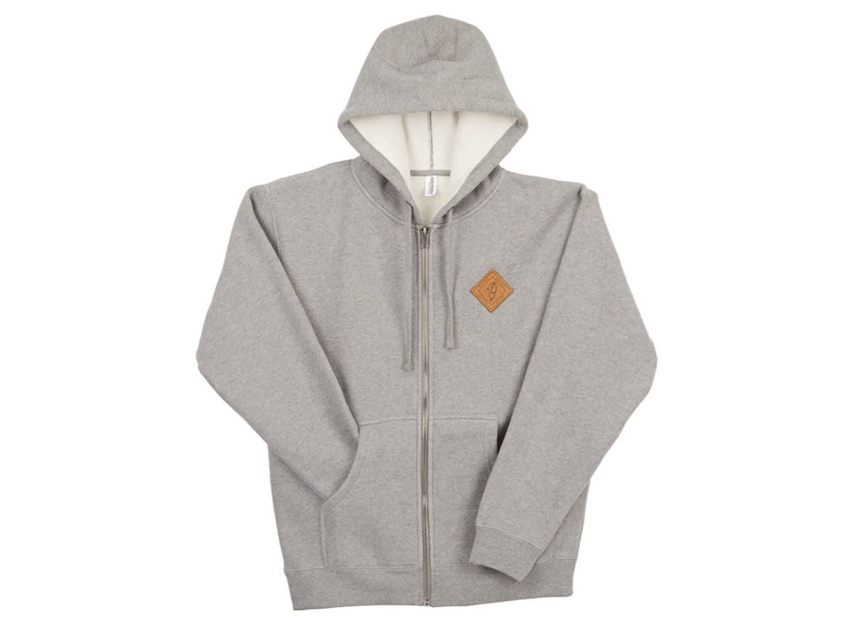 Ibis Zip Hoodie - Ibis Leather Patch - Gun Metal Gray Gun Metal Gray Medium 