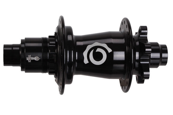 Industry Nine Torch MTB Disc Hub - Rear - Black - OEM Black - White 12x142mm - SRAM XD 28h
