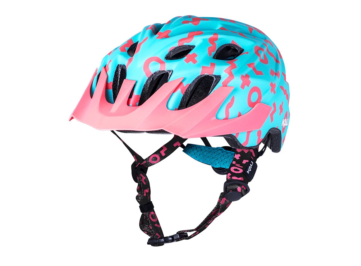 Kali Protectives Chakra MTB Helmet - Youth Plus - Zwiggles Matte Seafoam-Salmon Zwiggles Matte Seafoam - Salmon One Size 
