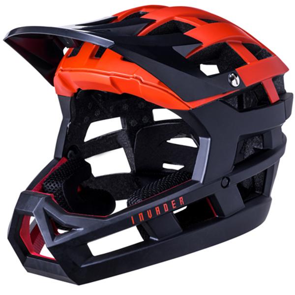 Kali Invader Enduro Helmet - Solid Matt Red-Black Solid Matt Red - Black X-Small/Medium 