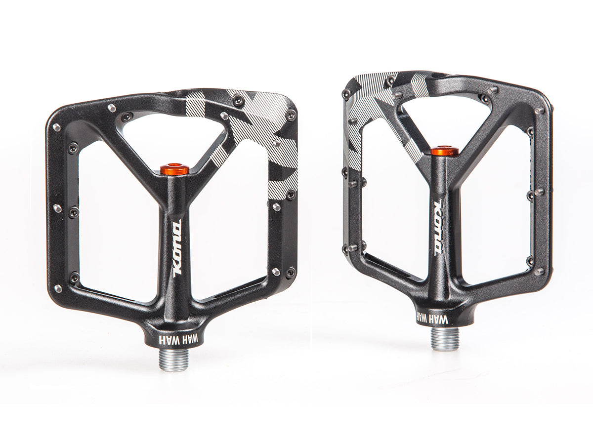 Kona Wah Wah 2 Alloy Platform Pedals - Black Black  