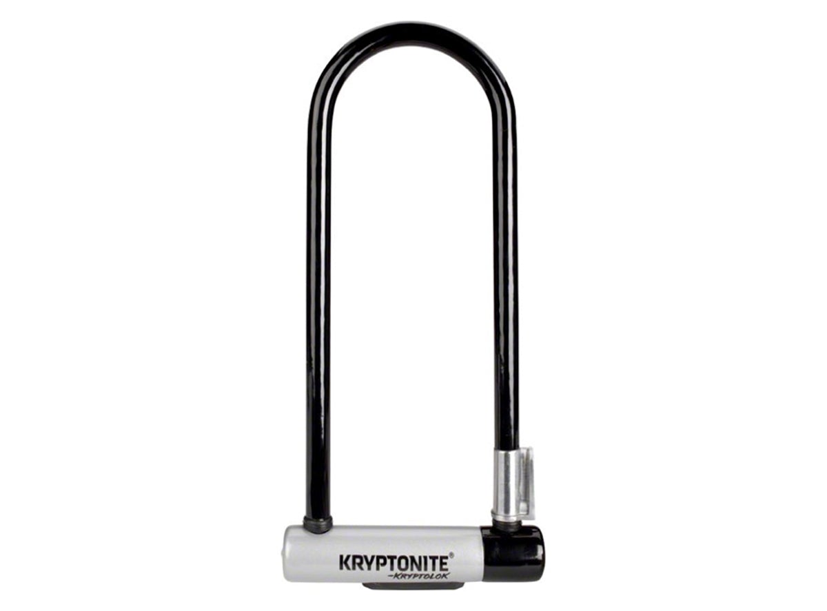Kryptonite KryptoLok Long U-Lock - Keyed - Black-Gray Black - Gray 4 x 11.5" 