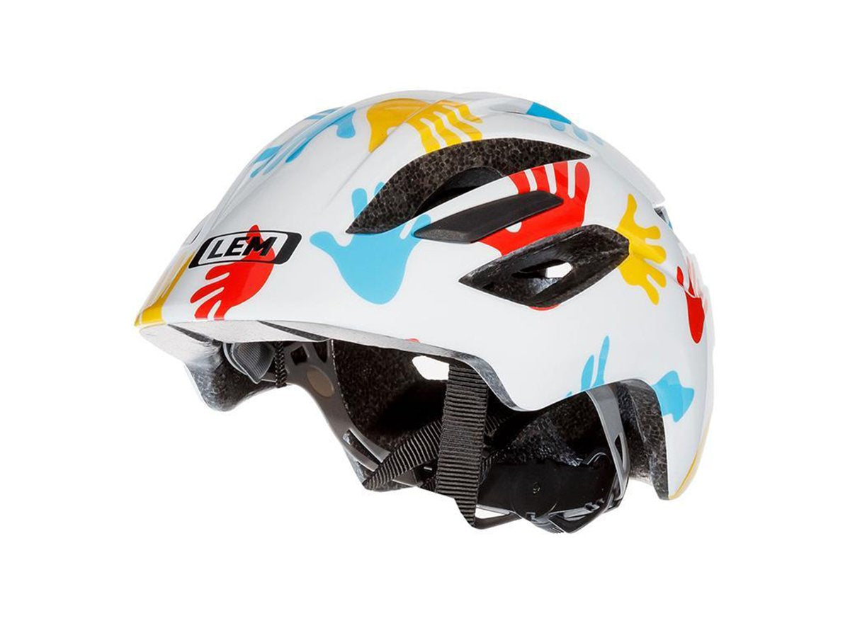 LEM Lil' Champ Toddlers Bike Helmet - White Hands White Hands One Size 