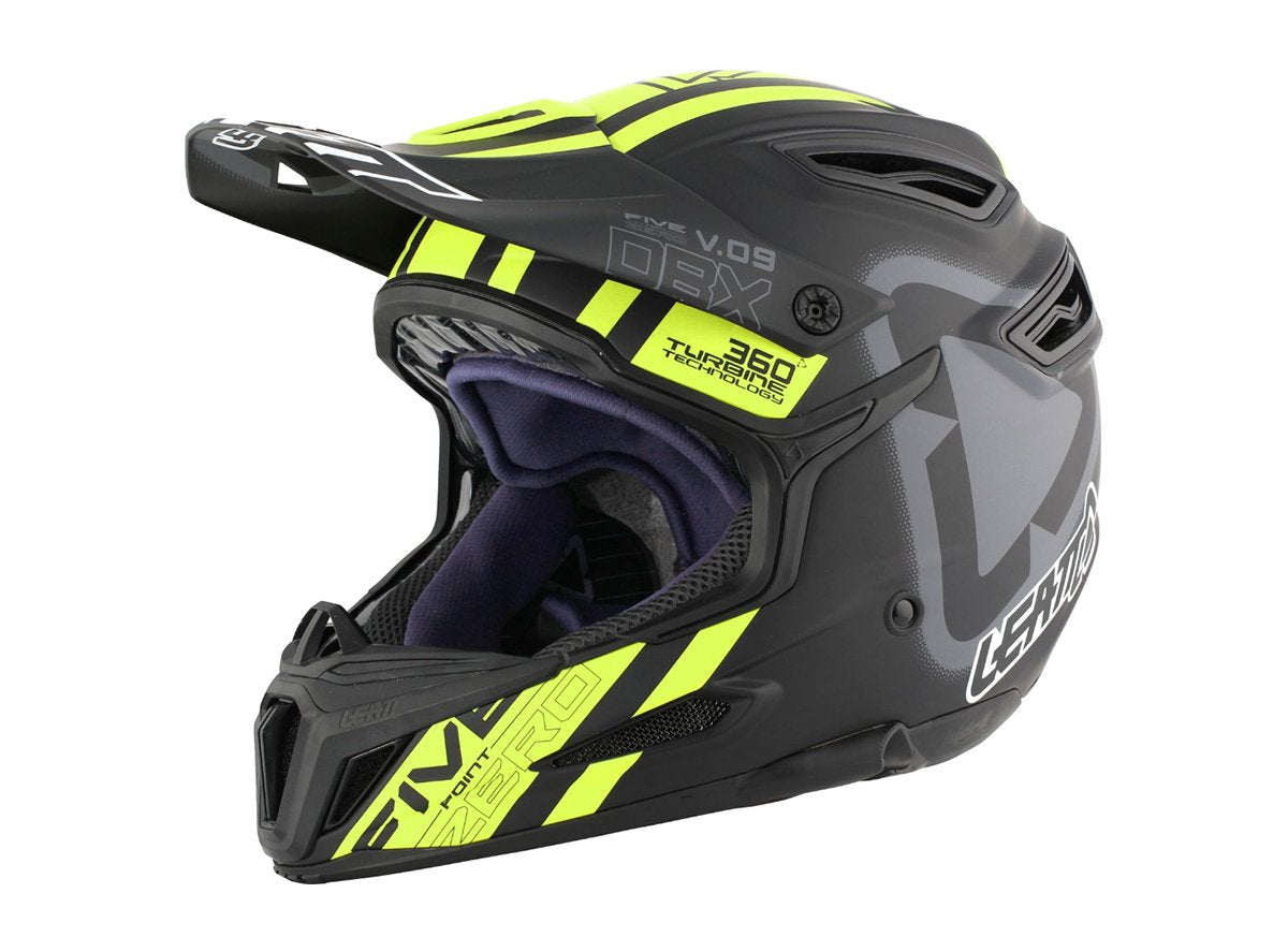 Leatt DBX 5.0 V09 Full Face Helmet - Black-Yellow Black - Yellow Small 