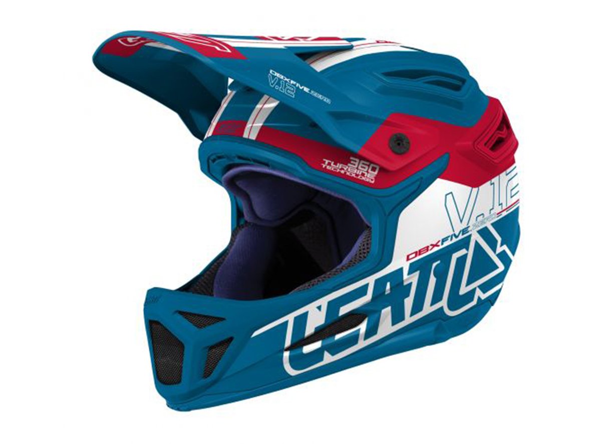 Leatt DBX 5.0 V12 Full Face Helmet - Fuel Red Fuel - Red Small 