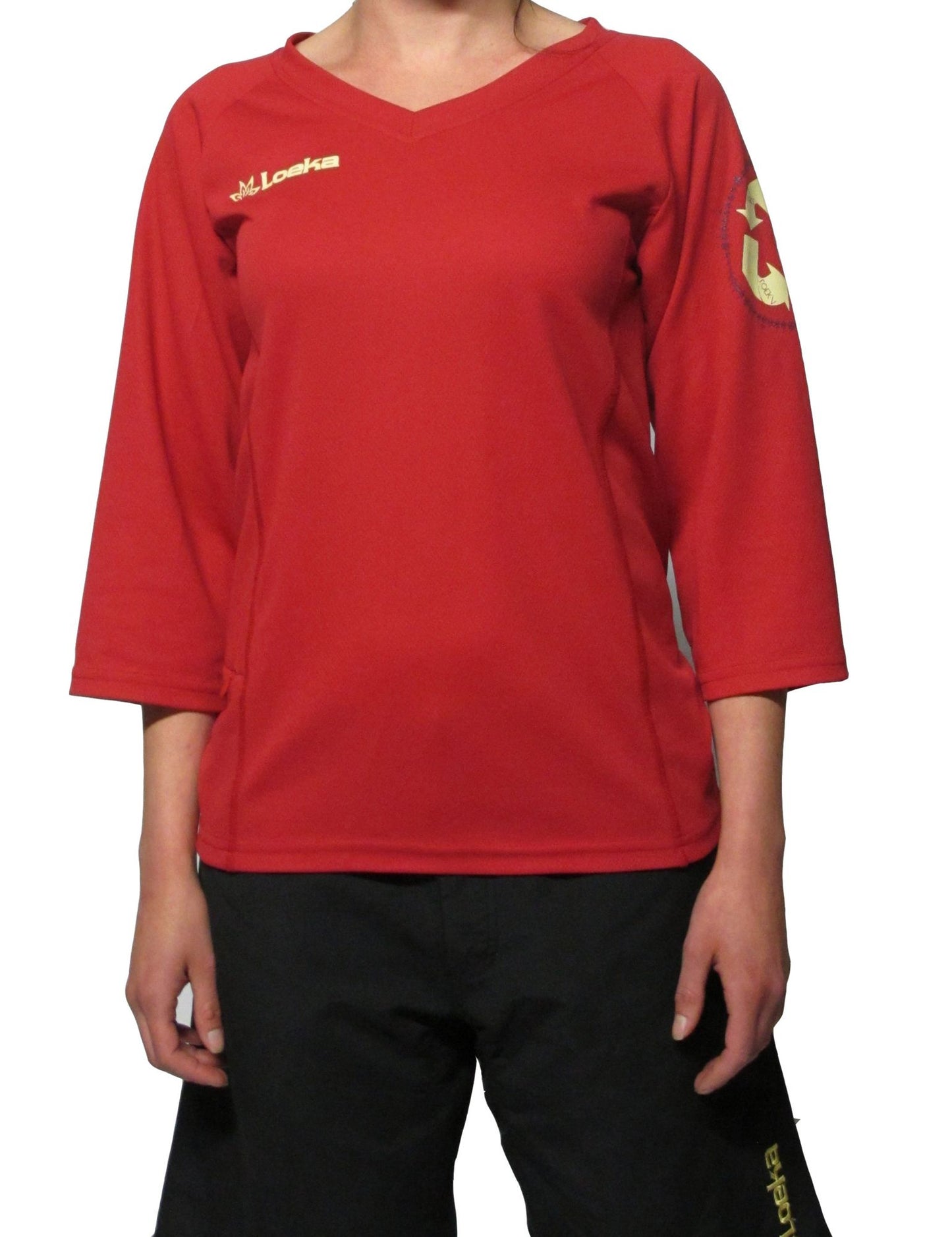 Loeka Womens Kasista 3/4 Sleeve MTB Jersey - Tango Red Tango Red X-Small 