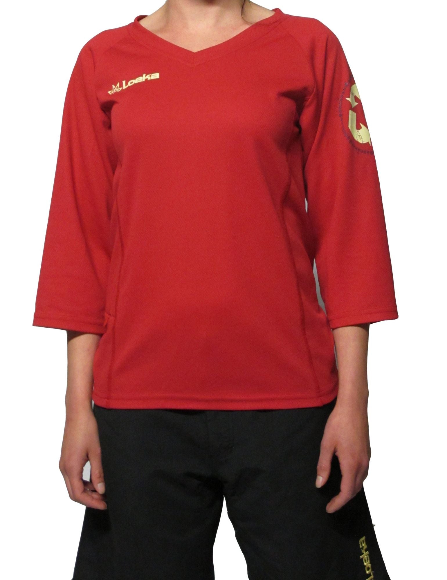 Loeka Womens Kasista 3/4 Sleeve MTB Jersey - Tango Red Tango Red X-Small 