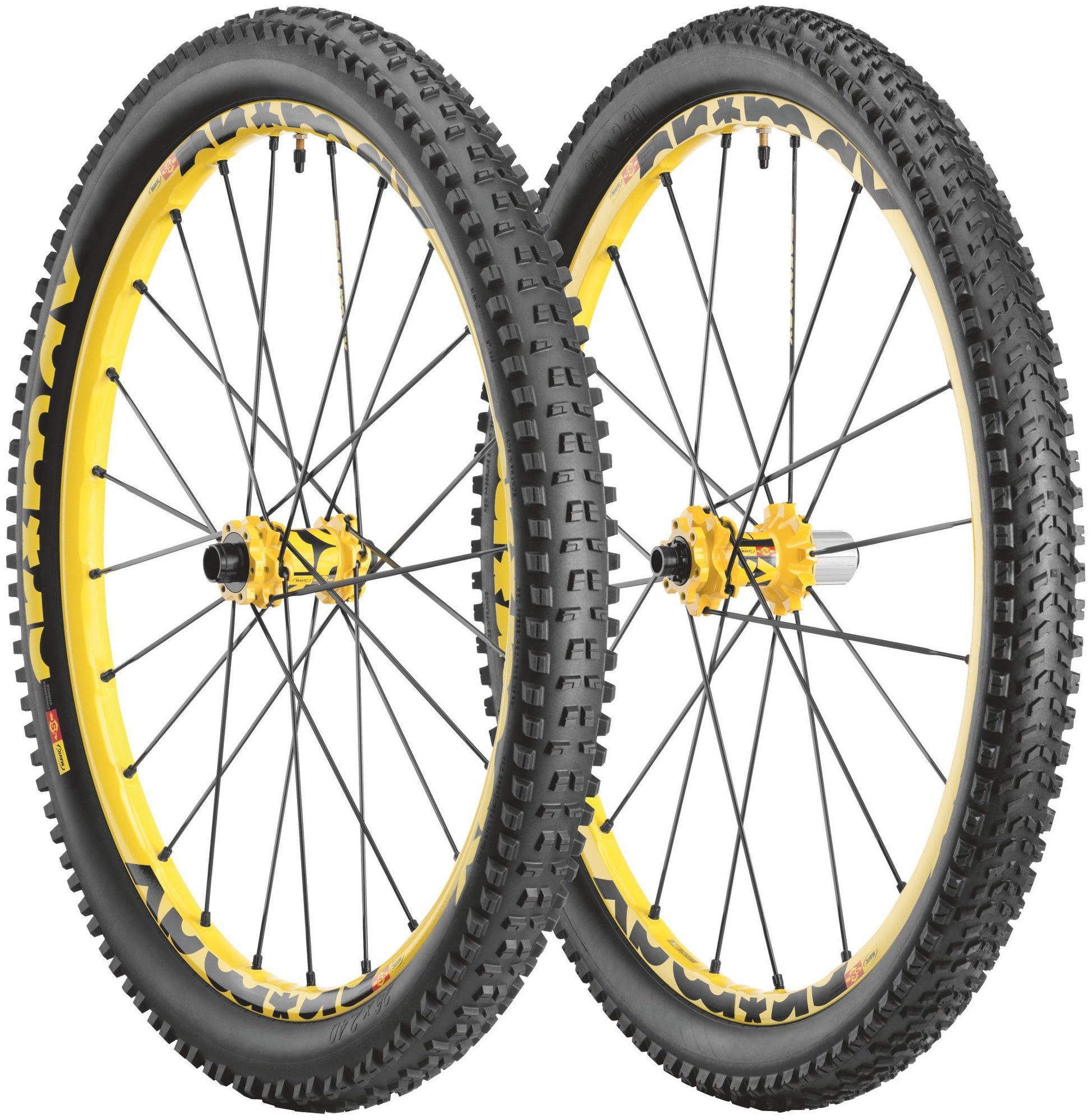 Mavic Crossmax Enduro WTS 27.5" MTB Wheelset Yellow 15/20mm - 6-Bolt - 8/9/10 Speed 