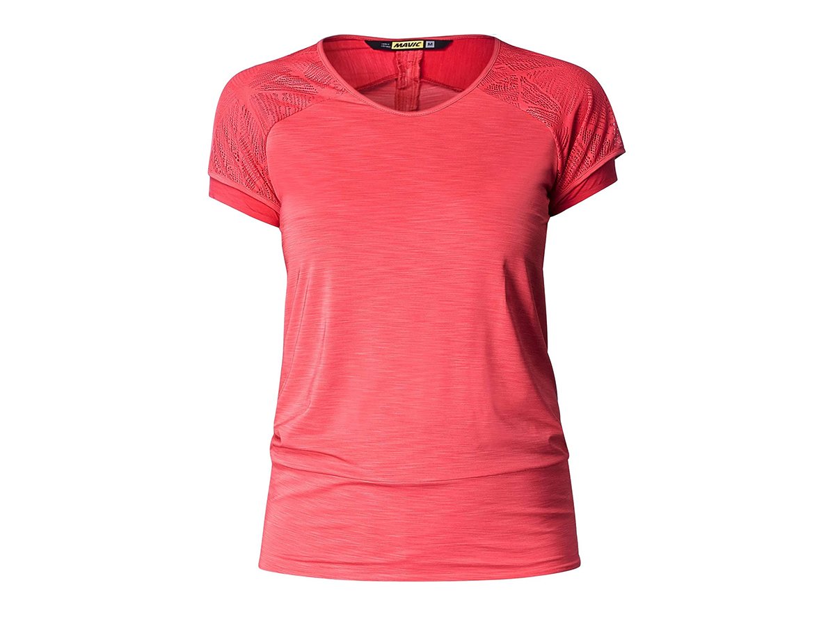 Mavic Echappée Short Sleeve MTB Jersey - Womens - Cayenne-Red Cayenne - Red Medium 