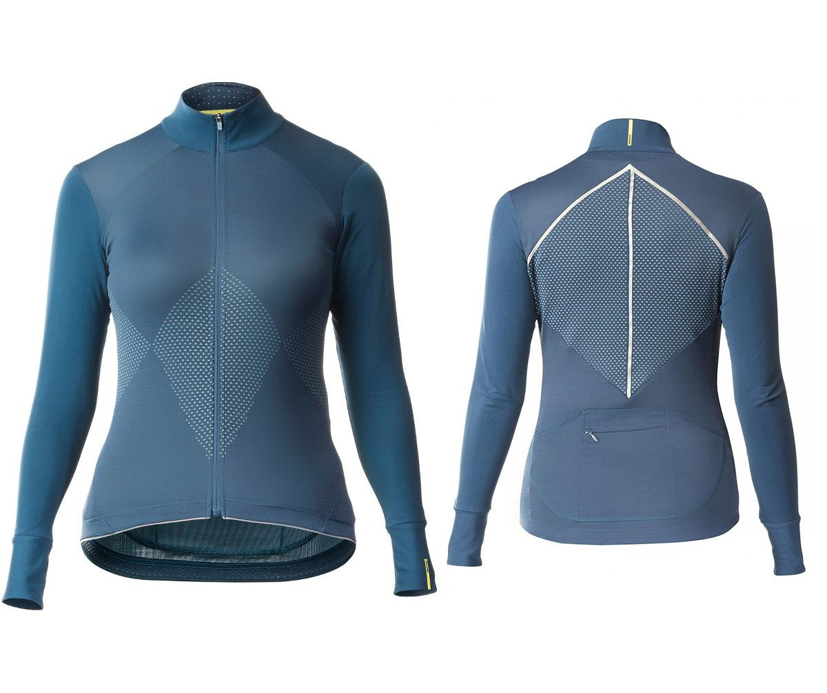 Mavic Sequence Long Sleeve Road Jersey - Womens - Majolica Blue Majolica Blue Large 