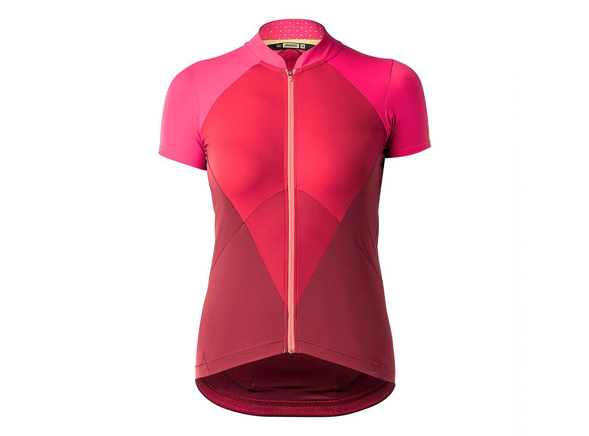 Mavic Sequence Short Sleeve Road Jersey - Womens - Cabernet-Jester Red Cabernet - Jester Red Small 