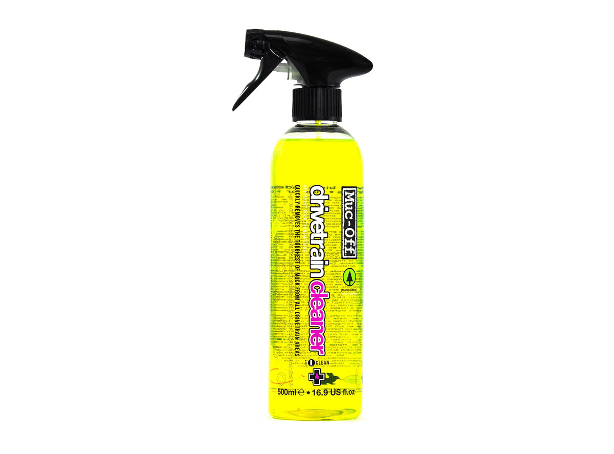 Muc-Off Biodegradable Drivetrain Chain Ring Cleaner - 500ml Yellow 500ml - Spray Bottle 