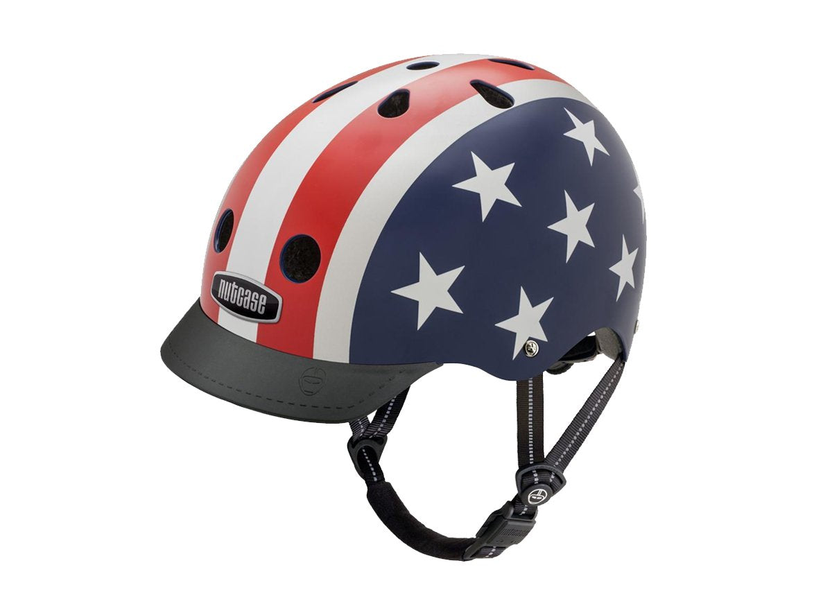 Nutcase Stars & Stripes Street Urban Helmet - Red-White-Blue Red - White - Blue Small 