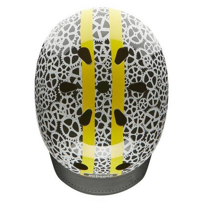 Nutcase Stay Geared Street Helmet - Black-White-Yellow