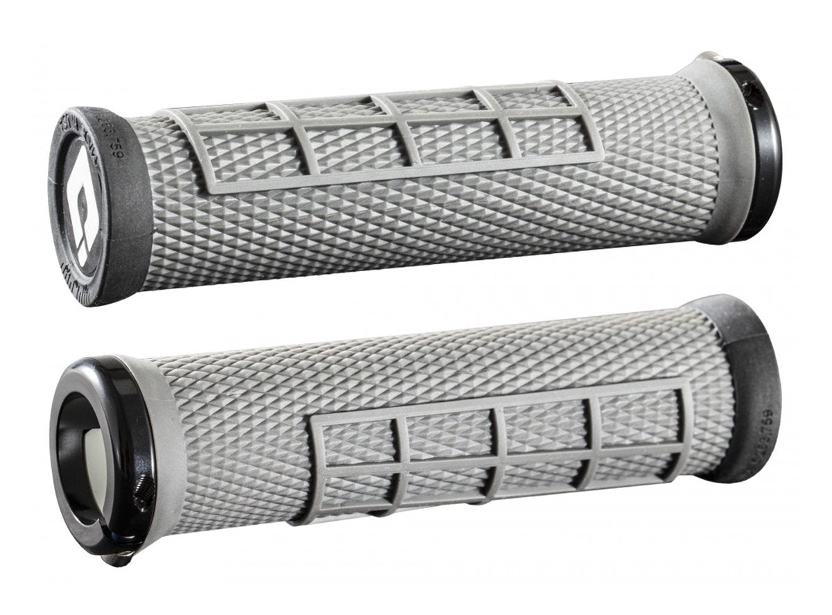 ODI Elite Flow Lock-On Grips - Graphite Graphite Black Clamp 