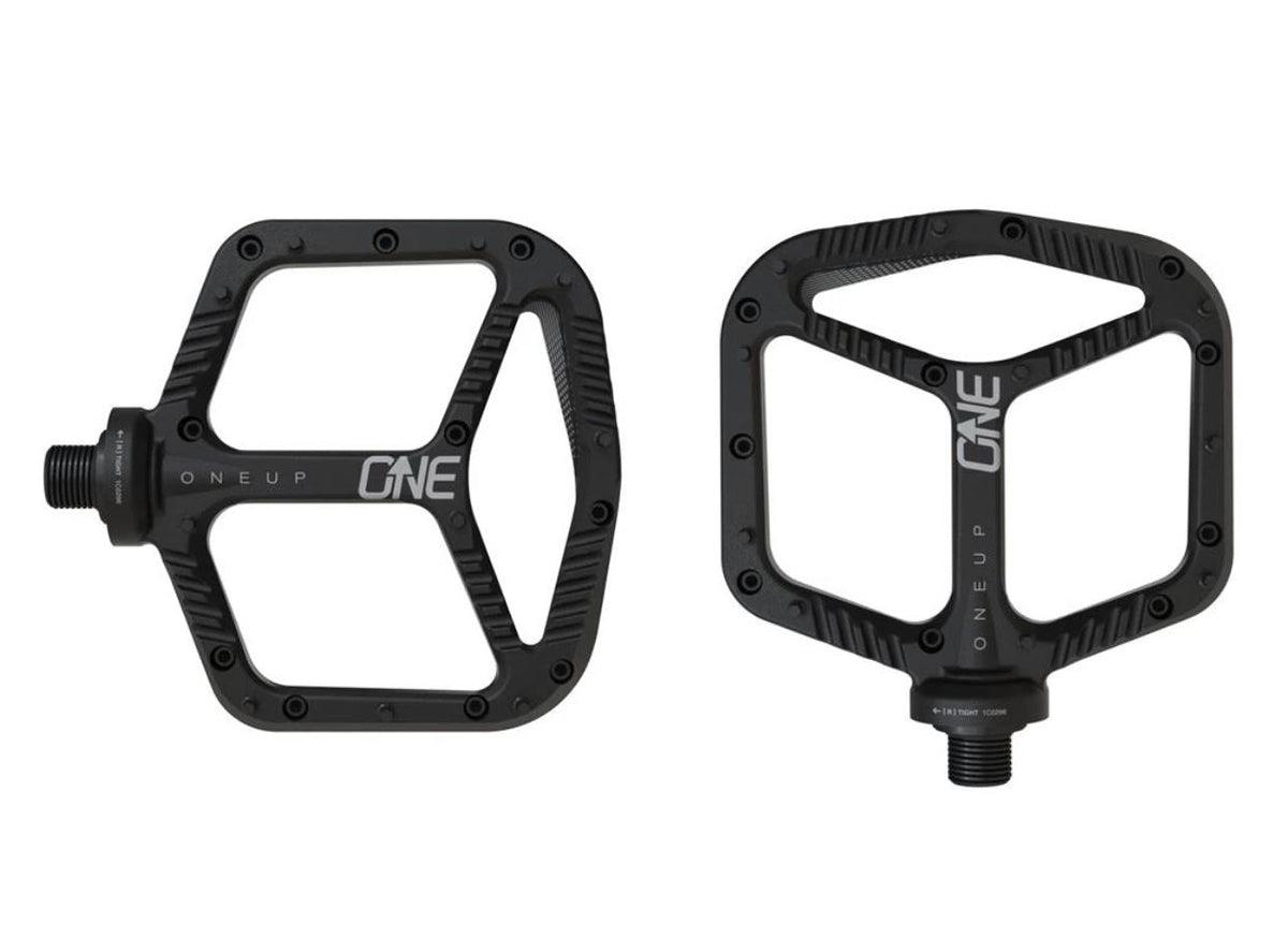 OneUp Aluminum Platform Pedals - Black Black  