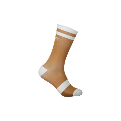 POC Lure Long MTB Sock - Aragonite Brown-Hydrogen White Aragonite Brown - Hydrogen White Small 