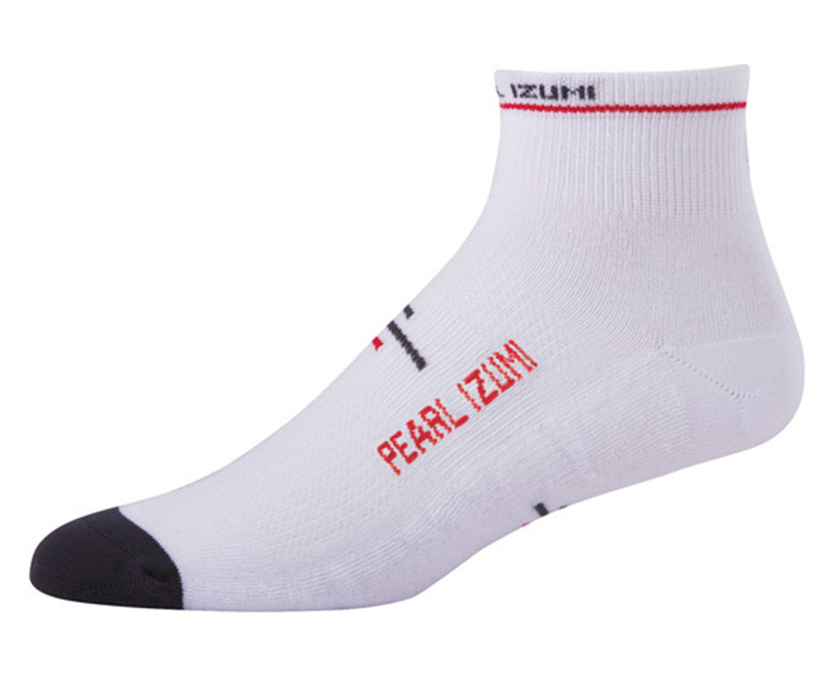 Pearl Izumi Infinity Low Sock - White-True Red White - True Red Medium 