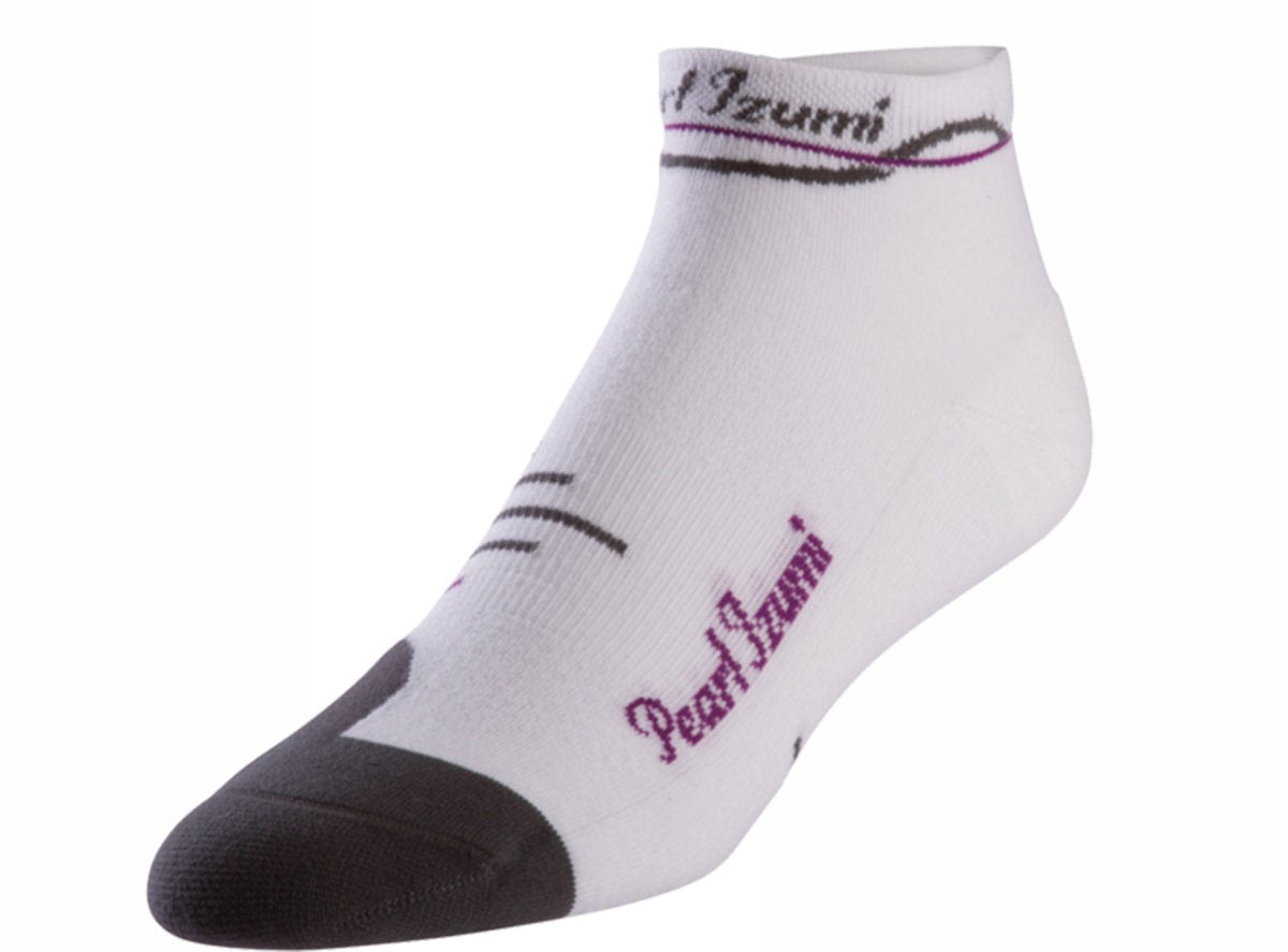 Pearl Izumi Infinity Low Sock - Womens - White-Orchid White - Orchid Small 