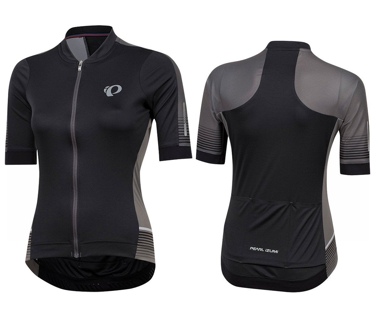 Pearl Izumi Elite Pursuit Speed Short Sleeve Road Jersey - Womens - Black Diffuse Black Diffuse Large 