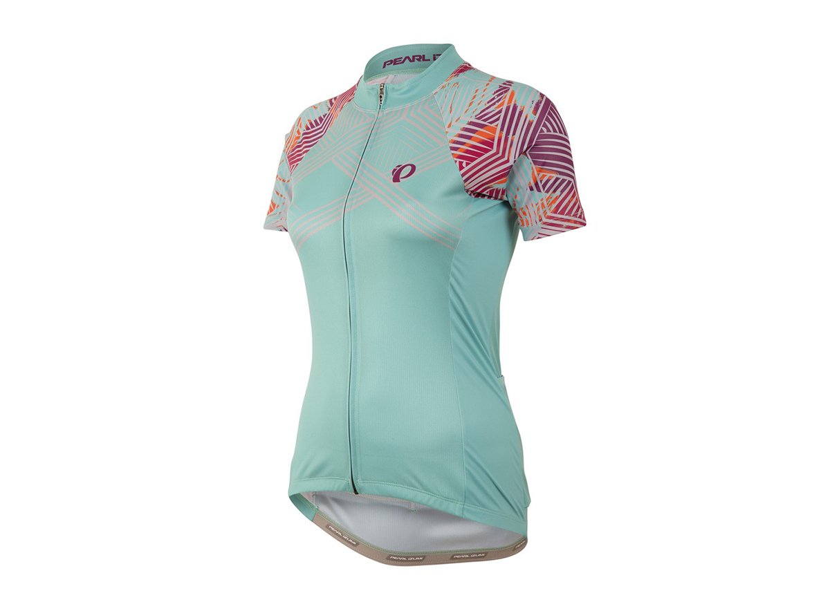 Pearl Izumi Elite Pursuit Ltd Short Sleeve Road Jersey - Womens - Floral Aqua Mint Floral Aqua Mint Small 