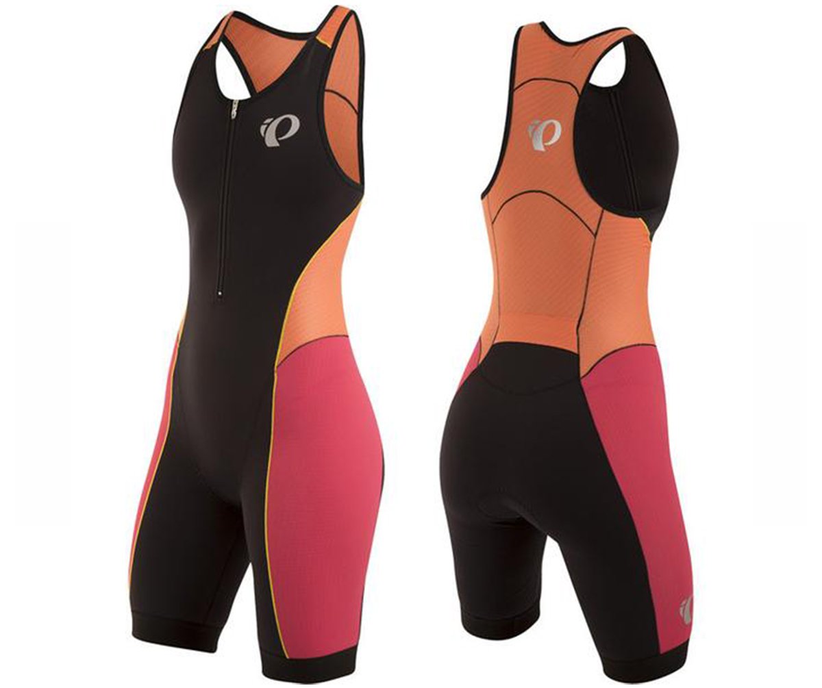 Pearl Izumi Elite Pursuit TRI Suit - Womens - Black-Clementine Black - Clementine X-Small 