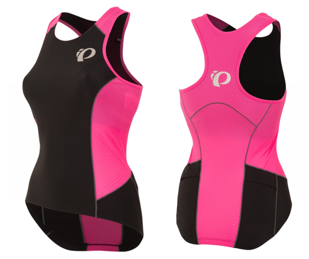Pearl Izumi Elite Pursuit Tri Tank - Womens - Black-Screaming Pink Black - Screaming Pink 2X-Large 