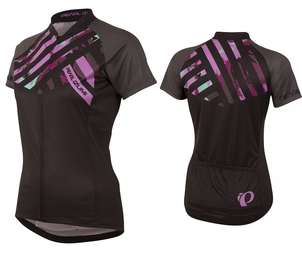 Pearl Izumi LTD Short Sleeve MTB Jersey - Womens - Stripe Shadow Gray Stripe Shadow Gray Large 