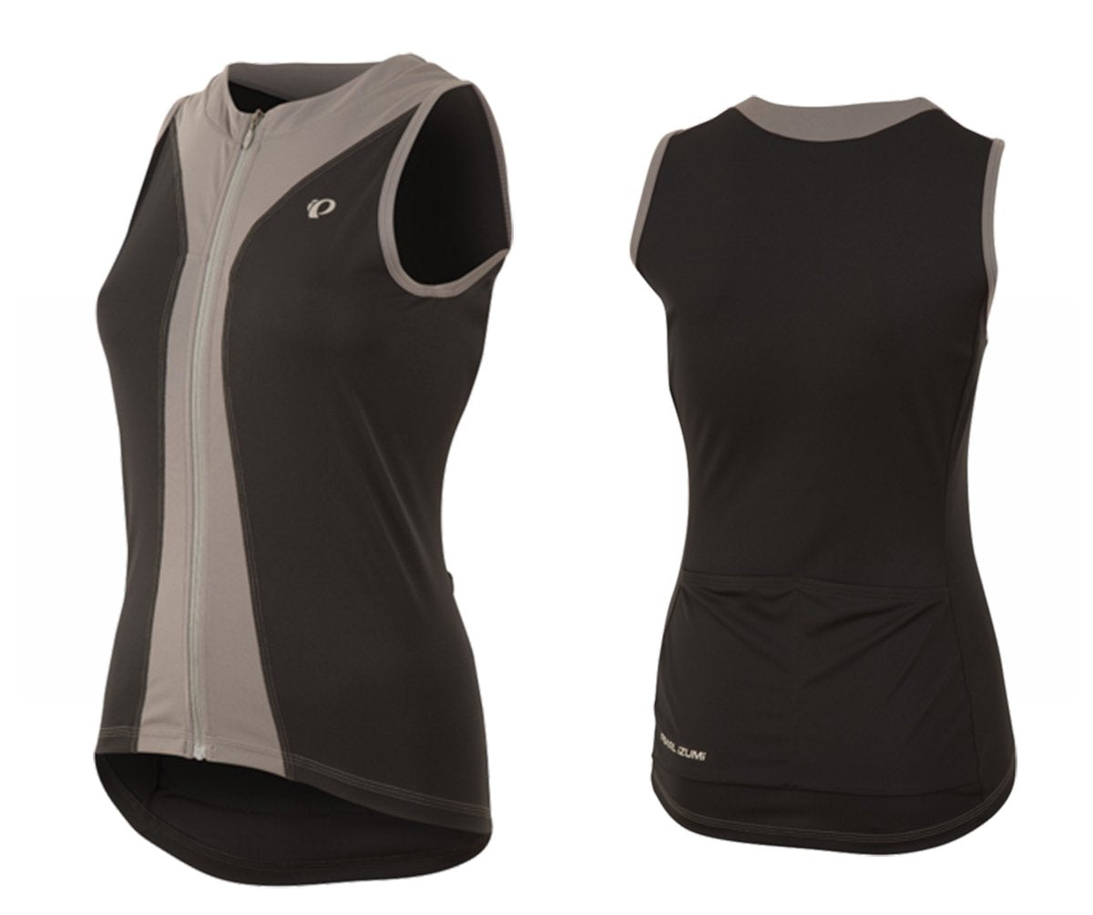 Pearl Izumi Select Pursuit Sleeveless Road Jersey - Womens - Black-Smoked Pearl Black - Smoked Pearl Large 