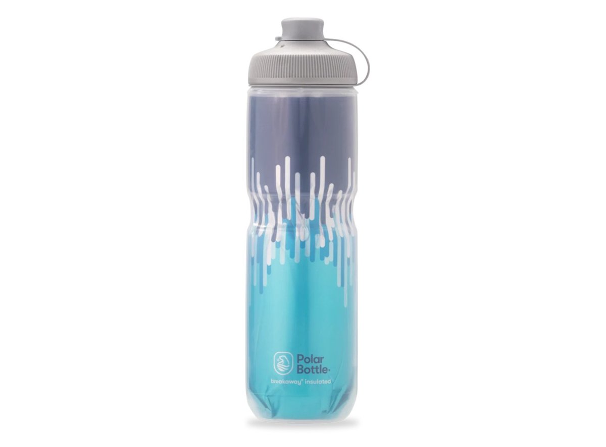 Polar Bottles Breakaway® Muck Insulated Zipper Water Bottle - 24oz - Slate Blue-Turquoise Slate Blue - Turquoise  