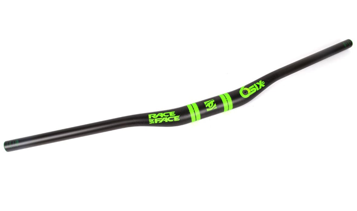 Race Face SIXC Carbon Riser Handlebar - 35mm - Green Green 800mm - 35.0mm - 20mm 