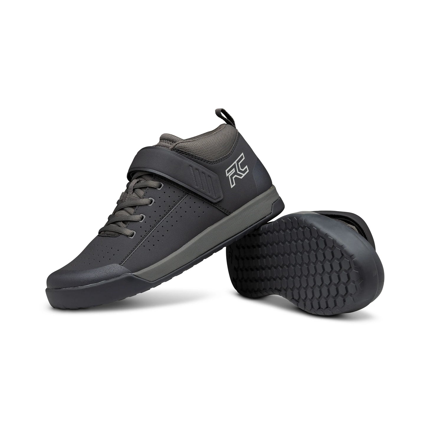 Ride Concepts Wildcat Mid-Top Flat Pedal MTB Shoe - Black-Charcoal - 2022